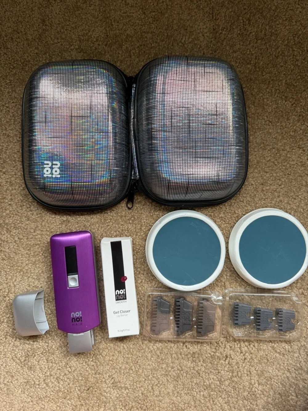 no!no! Pro Hair Removal System Model 8800 (purple) with Case & Tips - NO CHARGER